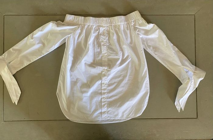 Chemise blouse Mango blanche taille XS épaules dénudées - photo numéro 10