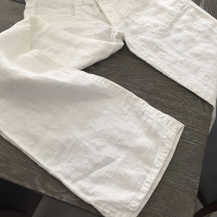 Pantalon t27 blanc lin été - photo numéro 4