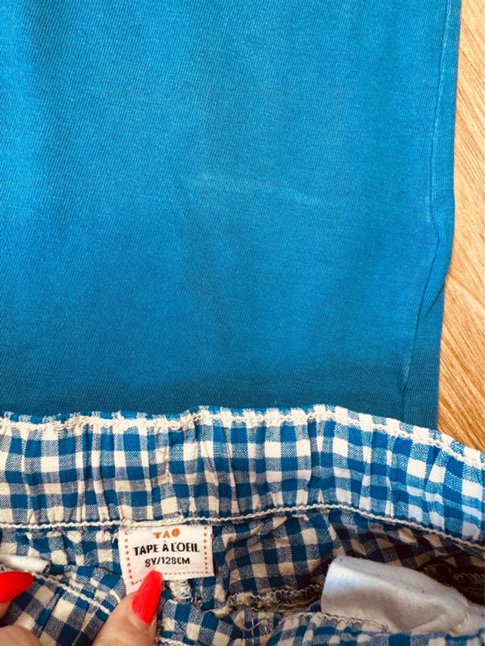 Taille 8 ans ensemble 2 pièces été garçon TAO bleu blanc * baleine * 💙 - photo numéro 4