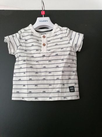 T-shirt rayé vélo garçon