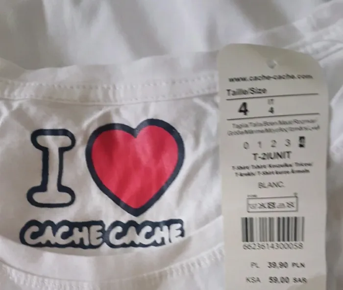 T-shirt Cache-cache T 4 Neuf . Manches courtes - photo numéro 3