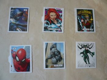 Lot de 5 cartes stickers « Marvel »