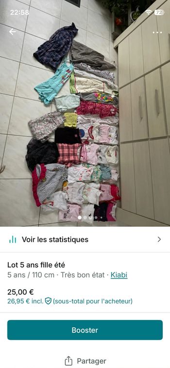 Lot vêtement fille 5 ans été 