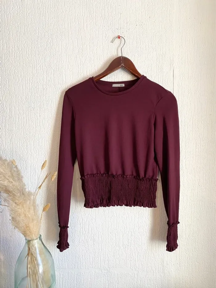 Blouse Zara Bordeaux taille s 36