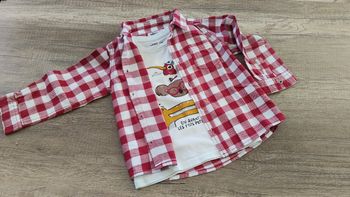 Ensemble chemise et tee-shirt 24 mois
