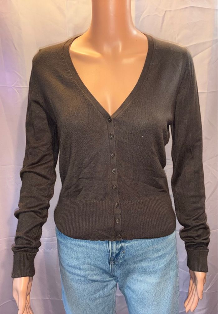 Cardigan Marron Classique Mango Basics - Taille M