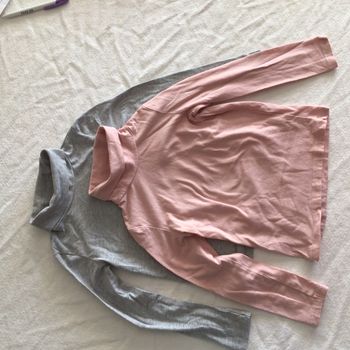 T shirt col roulé fille lot de 2