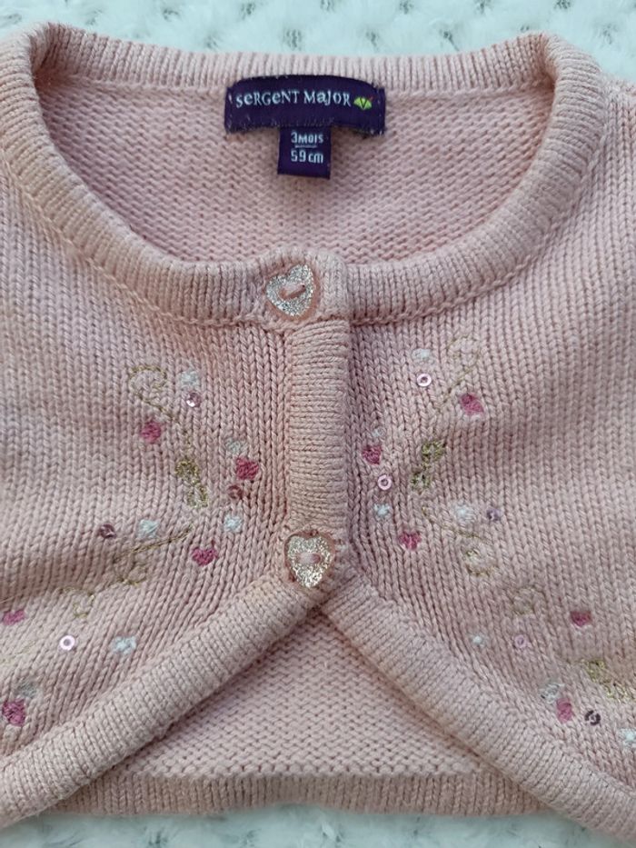 🔸 Boléro Rose Sergent Major Fille 3 Mois🔸 - photo numéro 7
