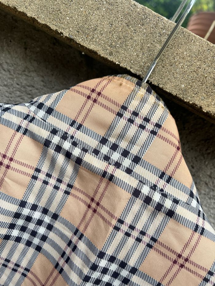 Veste réversible tartan et kaki marron taille L - photo numéro 5