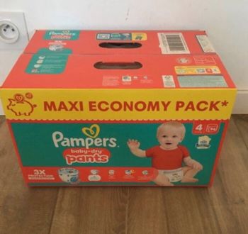 94 couches Pampers baby dry pants 4