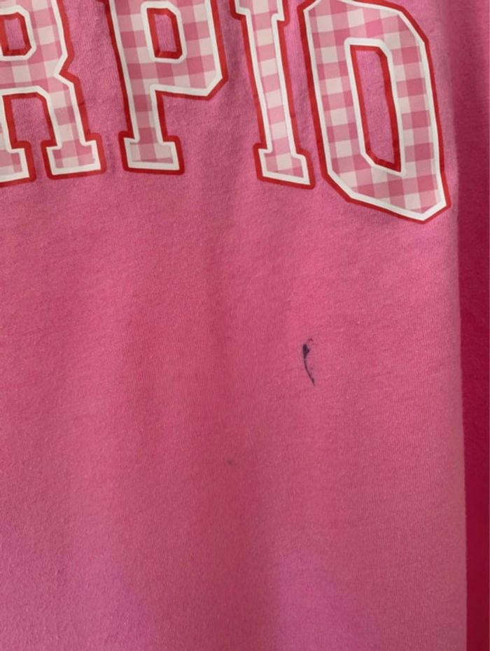T-shirt Scorpion motif vichy rose/rouge femme - Taille 1XL Shein Curve - photo numéro 4