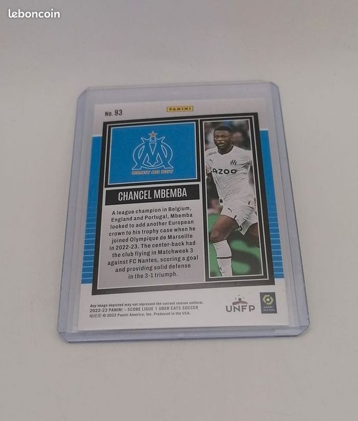 Carte Panini score Ligue 1 2022-23 Rookie Card Chancel Mbemba n°93 - photo numéro 3