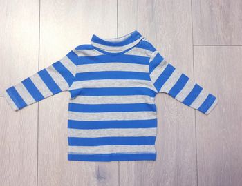 Sous pull bleu et gris. Garçon 3 mois. Marque Kimadi