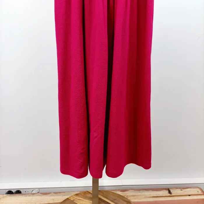 Robe cerise CIT Atelier taille 38 smocks dos 100 % coton bretelles fines été A1342 - photo numéro 3