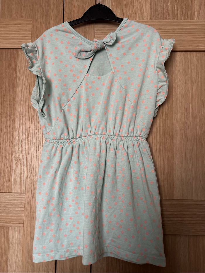 Robe bleu pois orange KIABI t.4ans - photo numéro 4