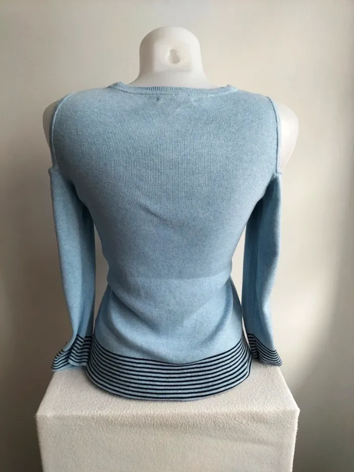 Pull Femmes Épaules Dénudées 100% Coton - Tommy Hilfiger - Taille S - photo numéro 5