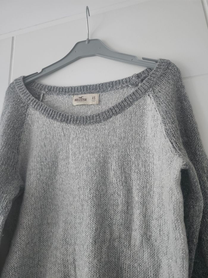 Pull gris Hollister - photo numéro 3