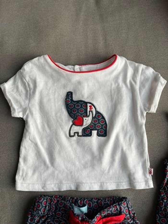 Lot ensemble pantalon+tee-shirt + combishort - photo numéro 3