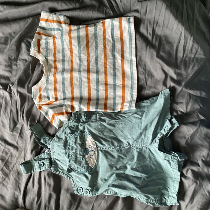 Ensemble salopette teeshirt - photo numéro 3