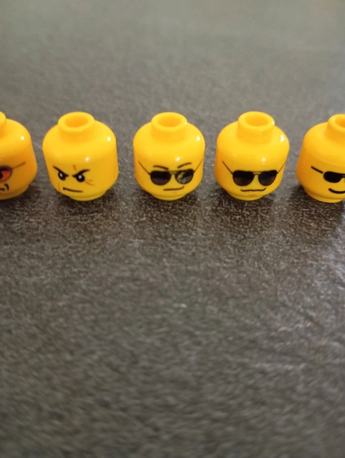 5 têtes figurines lego - photo numéro 2