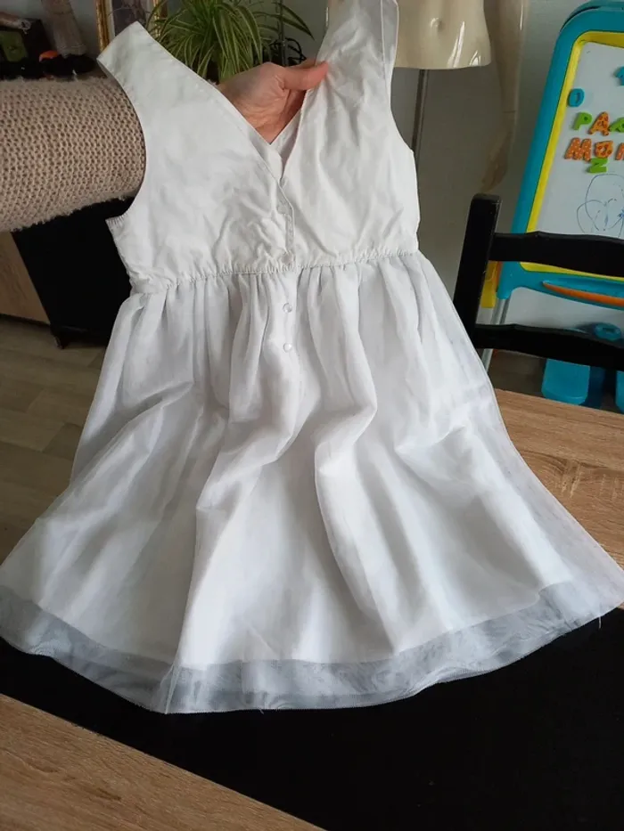 Robe blanche de cérémonie 8/10 ans - photo numéro 5
