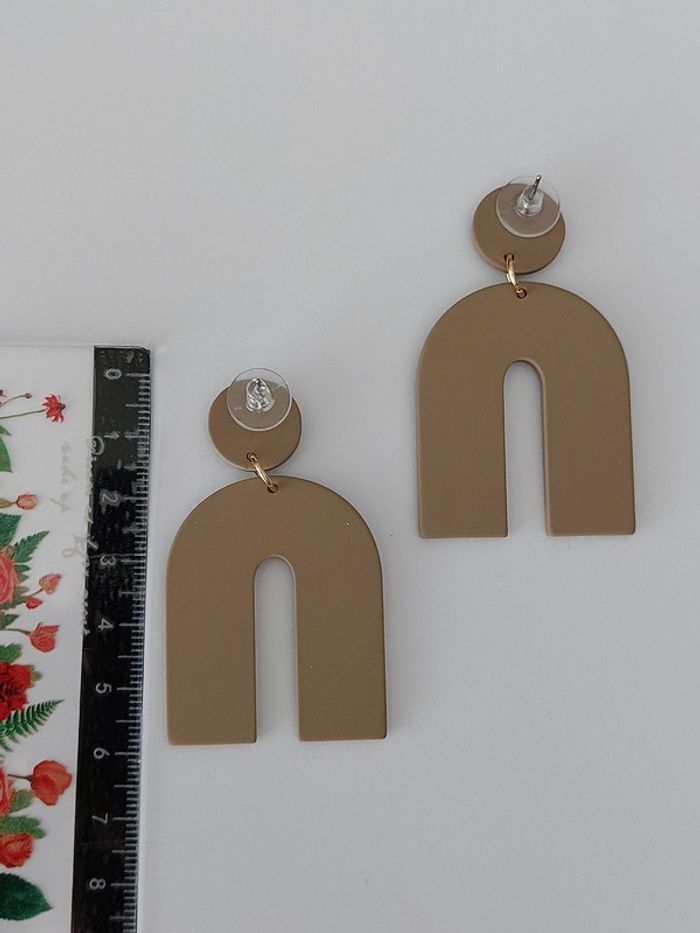 Boucles d'oreilles boho chic - inspiration zag- acier inoxydable 🌴 - photo numéro 4