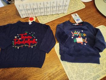 Lot de deux Pull de Noël bébé