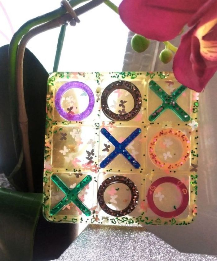 Jeu tik tak toe en epoxy - photo numéro 6