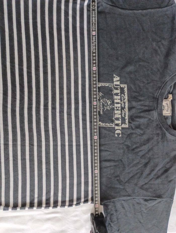 Tee shirt manches courtes marinière femme La Sweaterie Comptoir des cotons taille XL rétro vintage - photo numéro 7