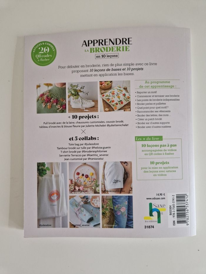 Livre :apprendre la broderie en 10 lecons - photo numéro 3