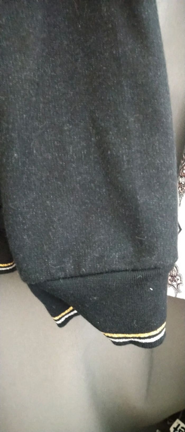 Sweat en molleton noir à liserés or fille 14 ans la redoute - photo numéro 7