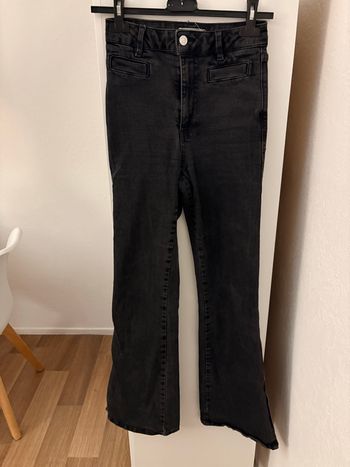 jeans flare avec fente