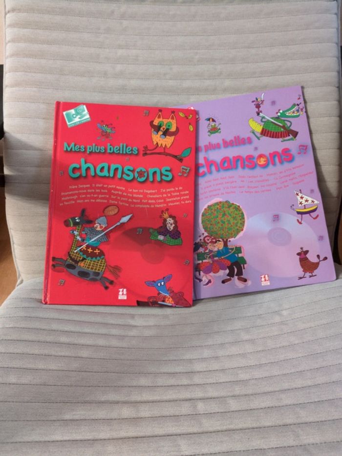 Lot 2 livres Mes plus belles chansons