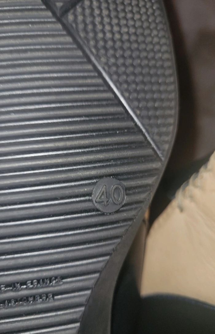 Mocassins compensés beige et bleu marine Hirica - photo numéro 6