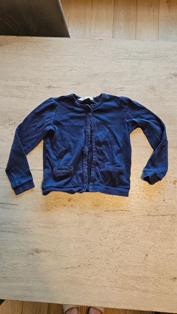 Gilet léger à manches longues, H&M, 6/8 ans, nickel