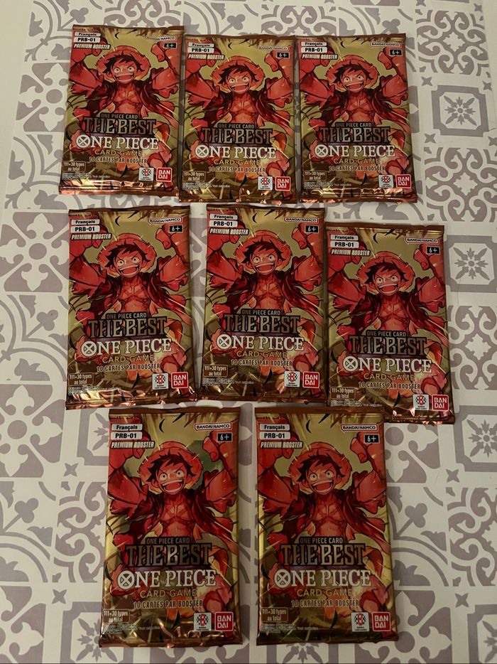 Lot de 8 boosters op01 prb01 One Piece français