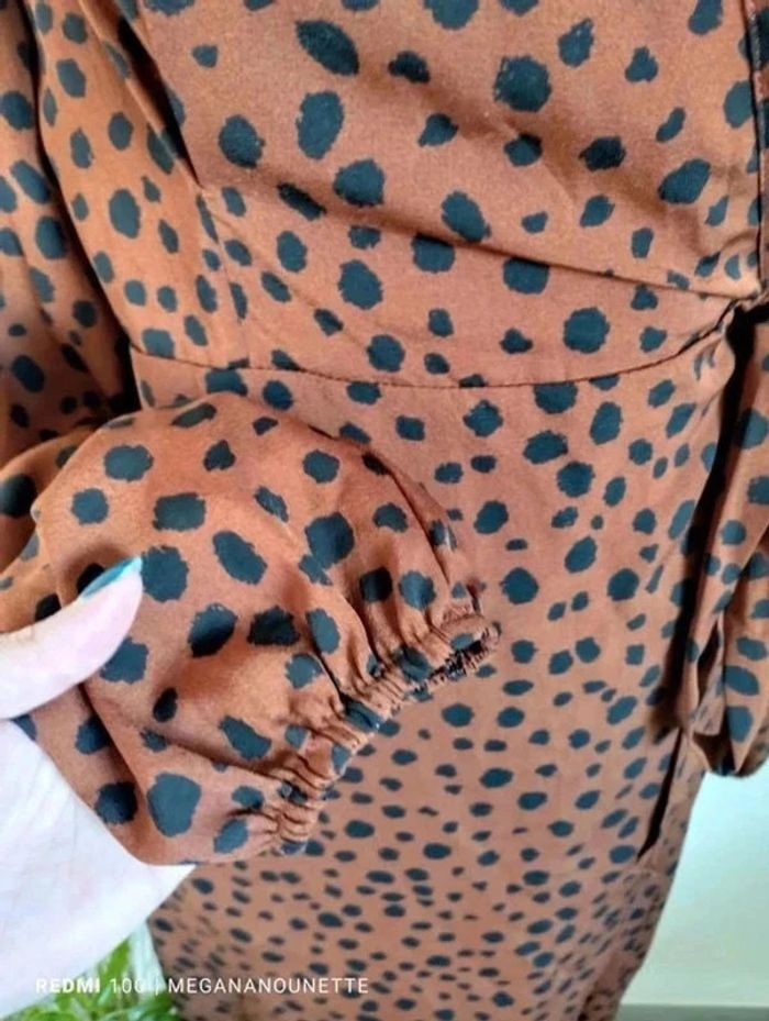 🦋 Magnifique robe longue manche longue bouffante avec ceinture Taille 40 / L Boutique Parisienne - photo numéro 5
