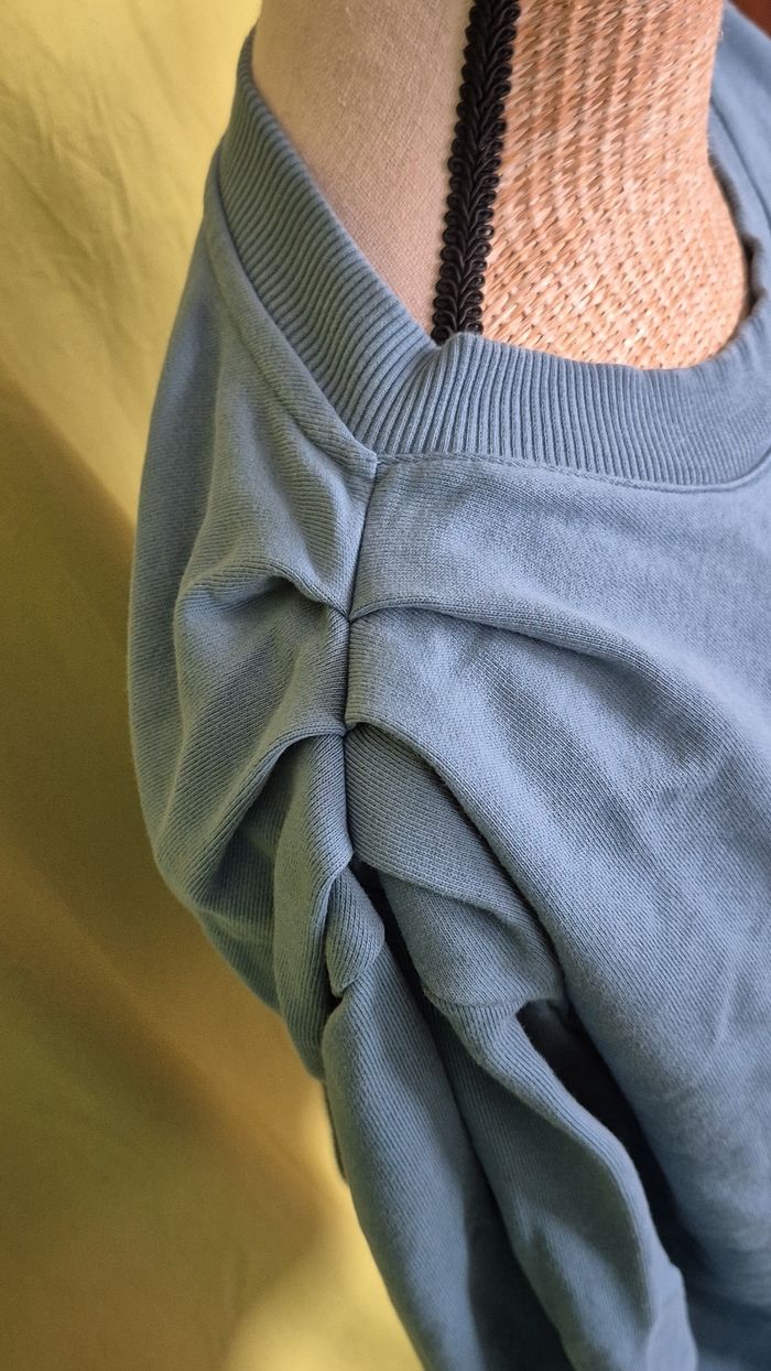 Pull Bleu Camaïeu - Manches Froncées - photo numéro 3