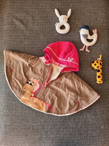 Cape/poncho fille doublée polaire 6-18 mois