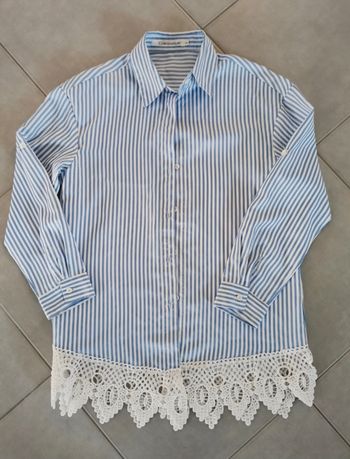 Chemise rayé et dentelle