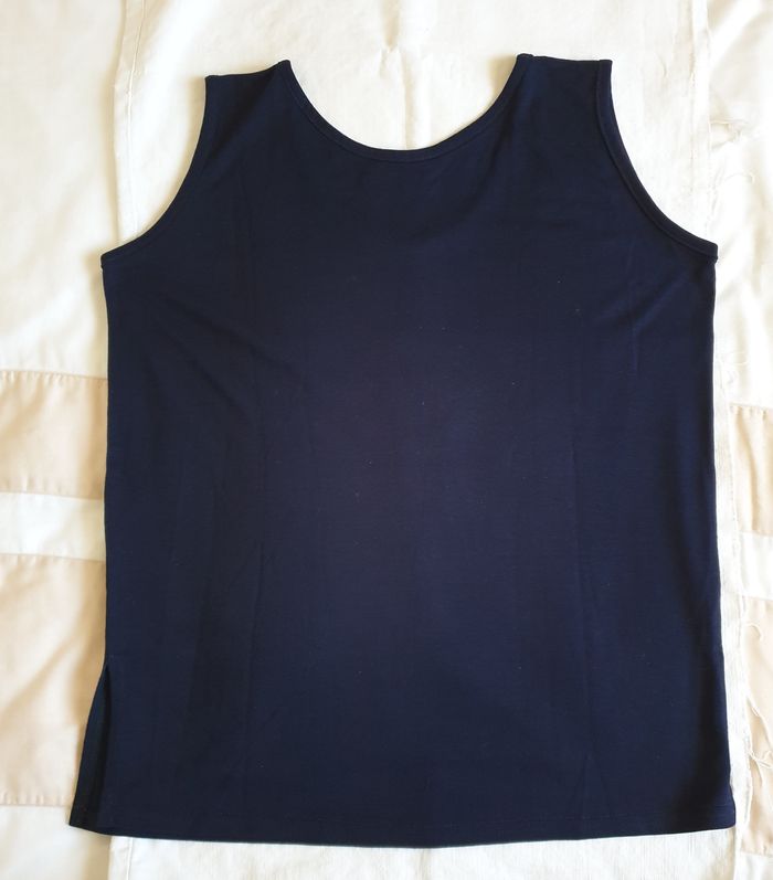 Débardeur bleu marine - Tricot Sitèle - T2 - photo numéro 2