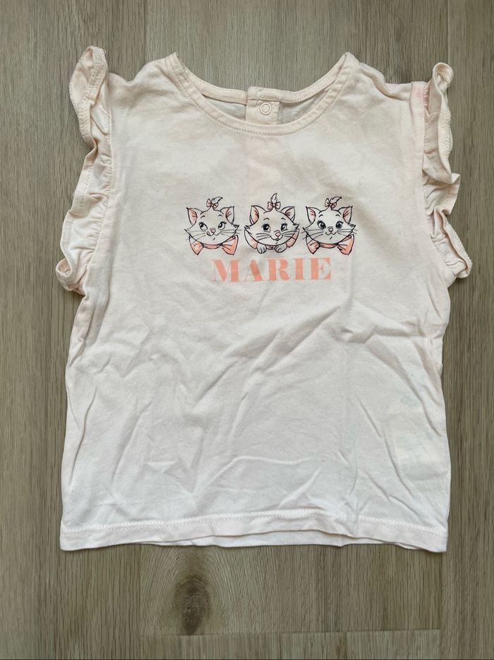Tee shirt Kiabi Marie rose pale 18 mois