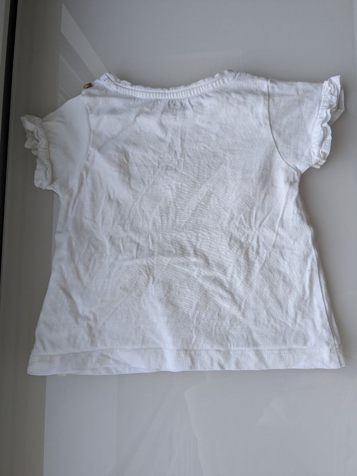 🦋 T-shirt bébé fille ZY BabyGirl – Taille 9/12 mois – Motif "Loving Earth" - photo numéro 4