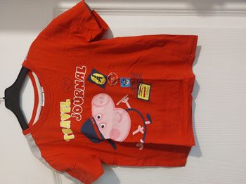 ensemble d'été peppa pig rouge et gris 8 ans