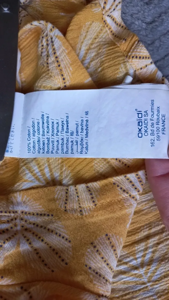 Jupe short jaune okaïdi t6 - photo numéro 5