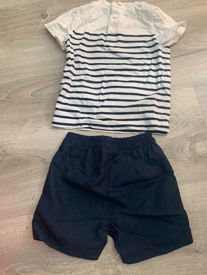 Ensemble t-shirt short 6mois - photo numéro 2