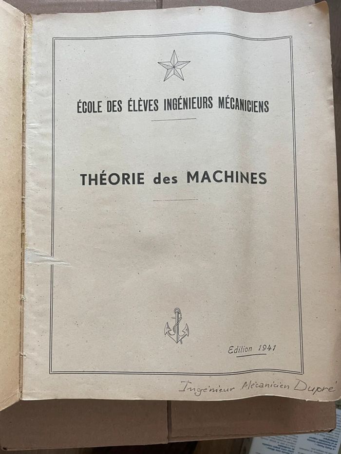 Théorie des machines 1941 - photo numéro 2