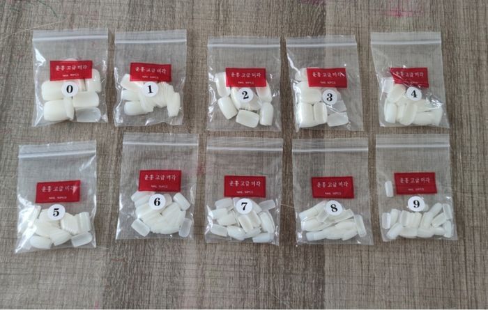 Faux ongles en acrylique, lot de 500 faux ongles de couleur blanc, neuf avec étiquette