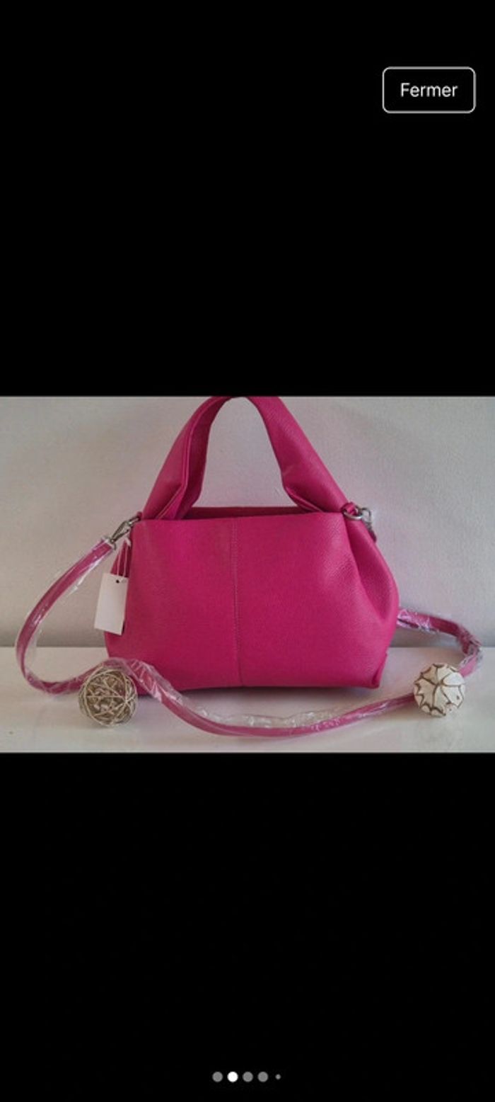 Sac à main fushia 30x20x15 cm neuf - photo numéro 2