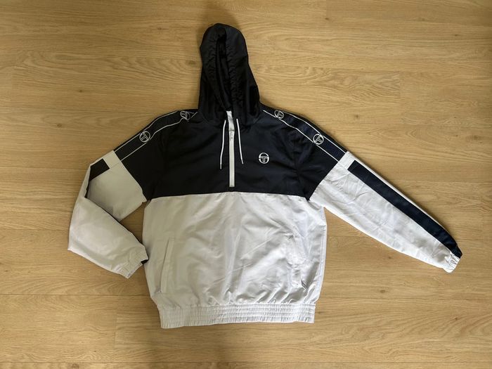 Veste Sergio Tacchini blanc & bleu marine - Taille L - photo numéro 4